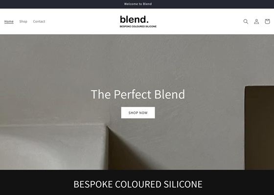 Blend Silicone Shopify website