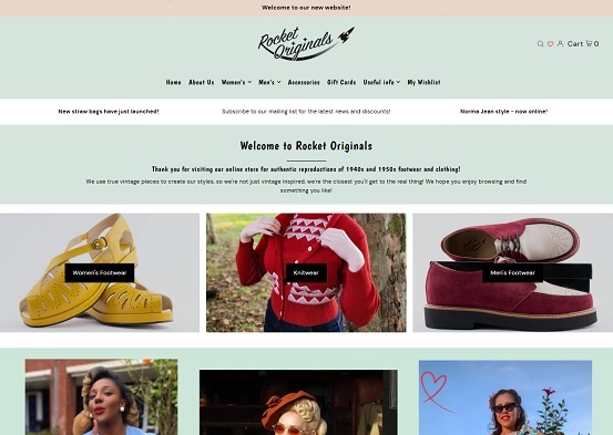 Rocket Originals Shopify website